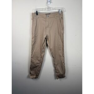 Birddogs Golf Pants 30x29 Khaki Tan Stretch Chino Zip Pocket Trouser